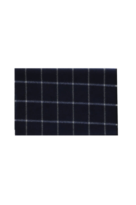 Black and Navy Checked Scarf