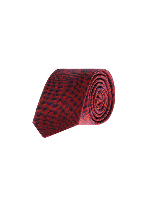 Dark Red Patterned Tie