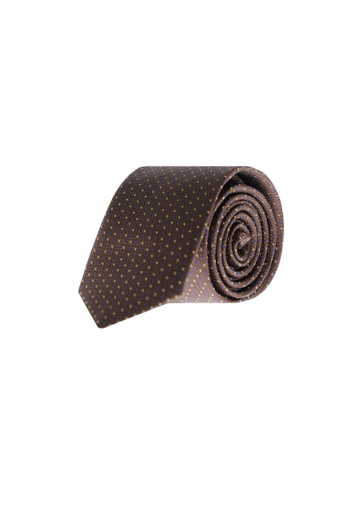 Medium Brown Patterned Tie