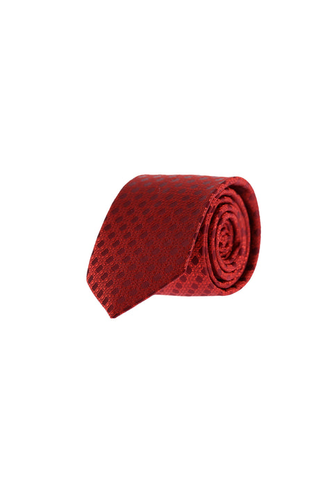 Dark Red Patterned Tie