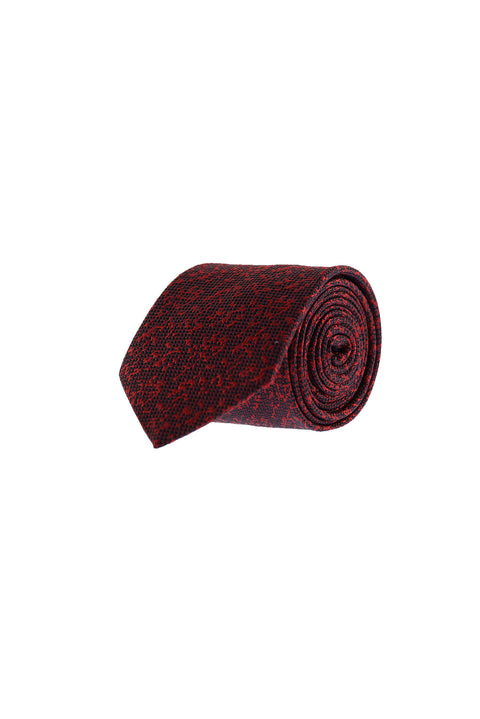 Dark Red Patterned Tie