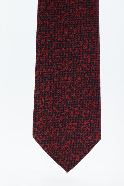 Dark Red Patterned Tie