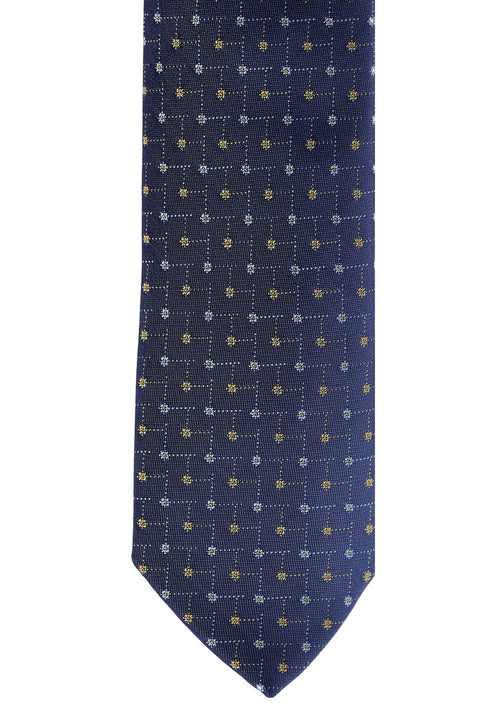 Dark Navy Patterned Tie