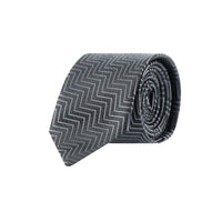 Medium Anthracite Patterned Tie