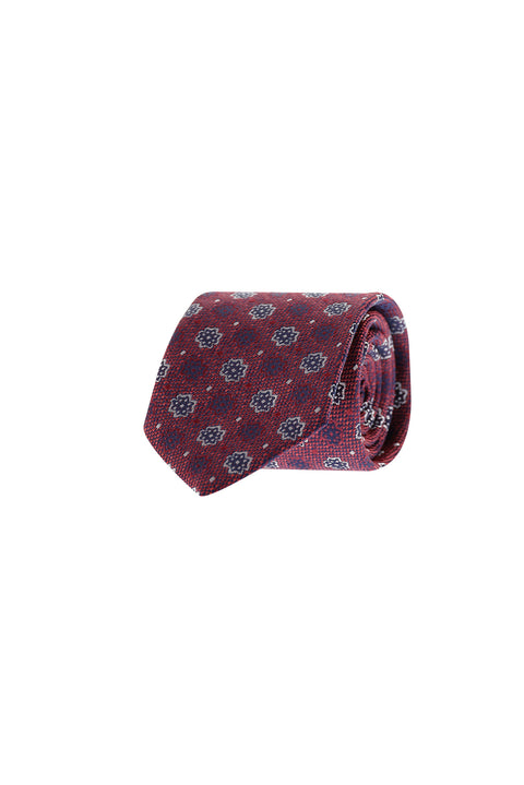 Dark Red Patterned Tie