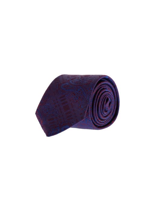 Dark Red Patterned Tie