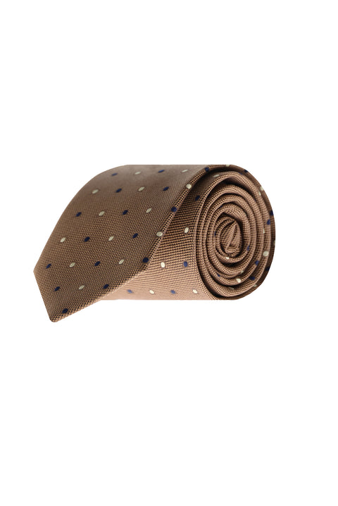Medium Brown Patterned Tie
