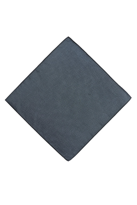 Black Plain Satin Handkerchief