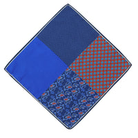 Medium Navy Patterned Handkerchief
