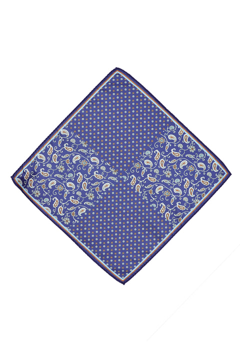 Dark Navy Patterned Handkerchief