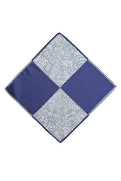 Medium Navy Patterned Handkerchief