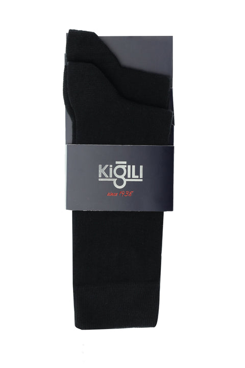 Black 2-Pack Plain Socks Set