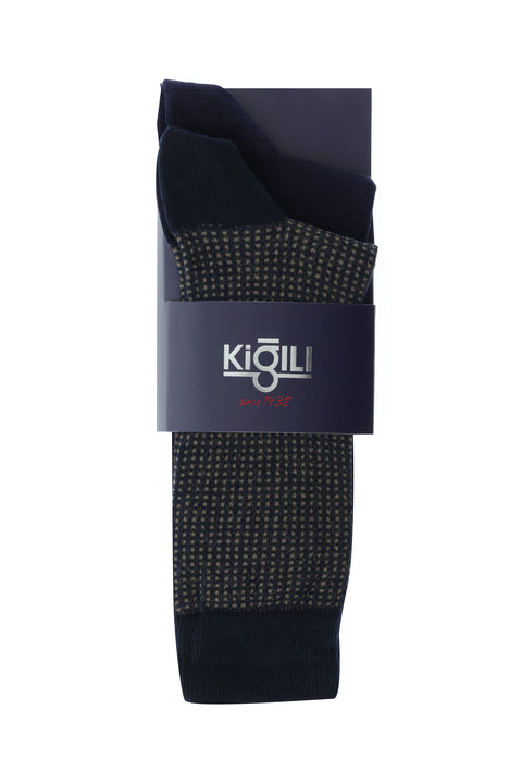 Light Navy Blue 2-Pack Patterned Socks