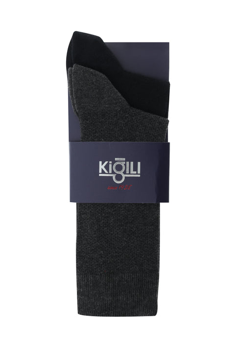 Black 2-Pack Patterned Socks