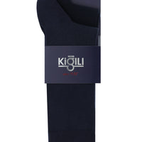 Medium Navy Blue 2-Pack Cotton Patterned Socks
