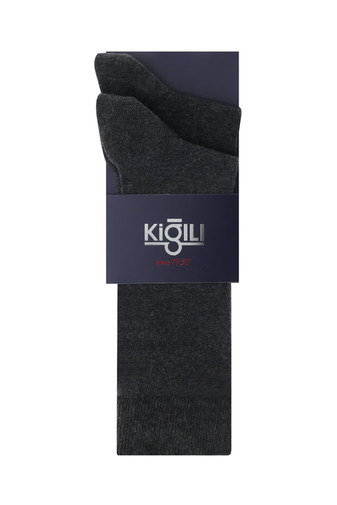 Medium Anthracite 2-Pack Patterned Socks
