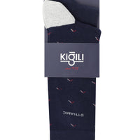 Medium Navy Blue 2-Pack Patterned Socks