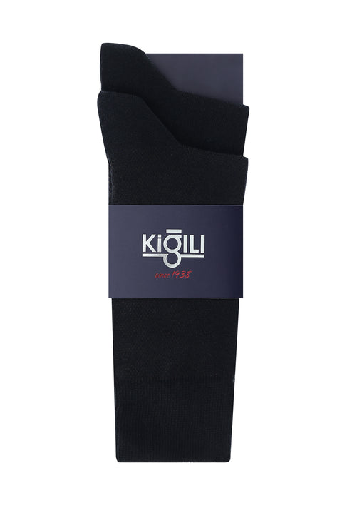 Dark Black 2-Pack Patterned Socks