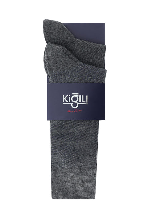 Medium Gray 2-Pack Patterned Socks