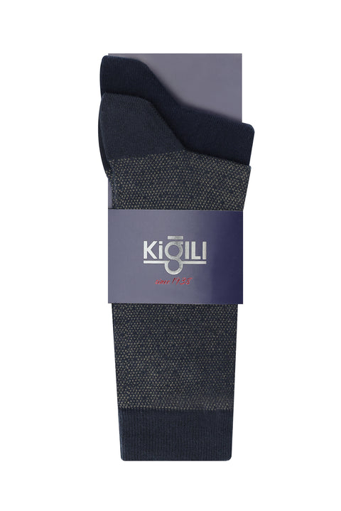 Light Navy Blue 2-Pack Patterned Socks