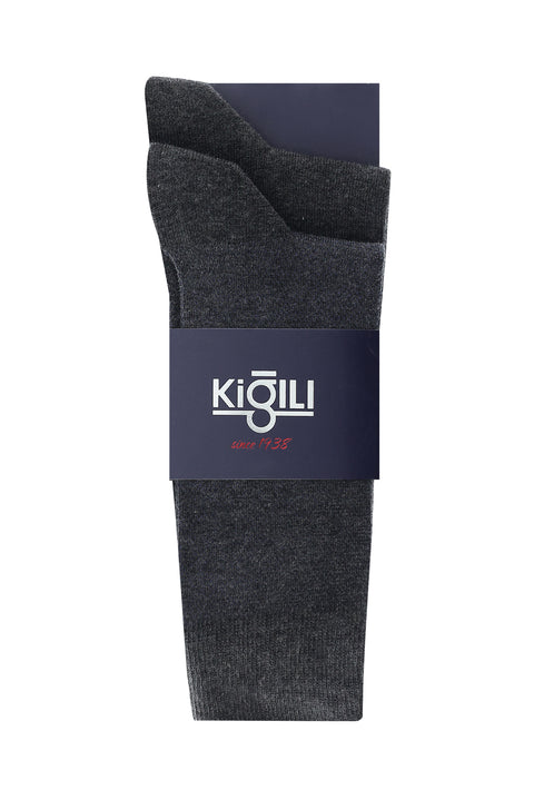 Medium Anthracite 2-Pack Patterned Socks