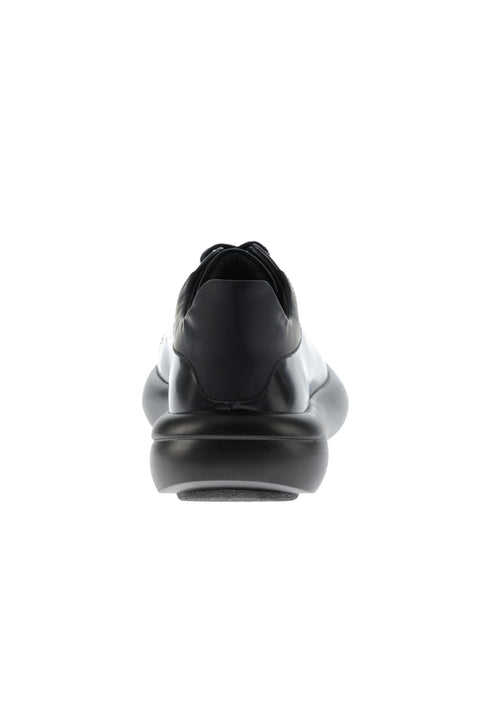 Black Leather Sneaker Shoes