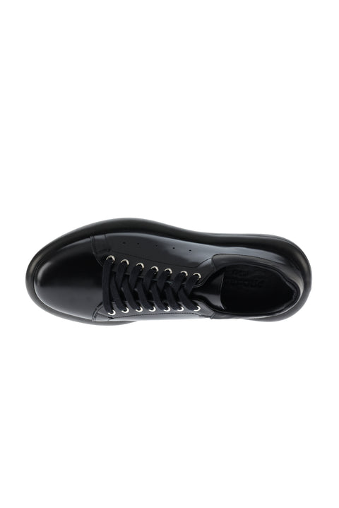 Black Leather Sneaker Shoes