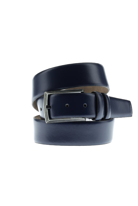 Dark Navy Classic Leather Belt