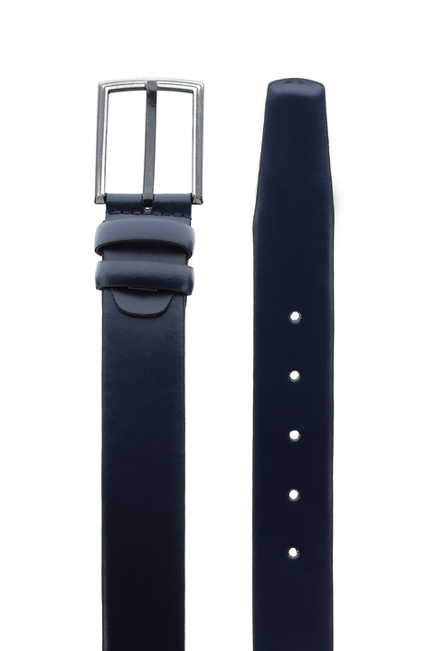 Dark Navy Classic Leather Belt