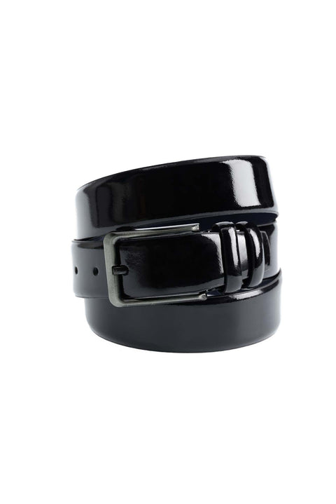 Black Classic Patent Leather Belt