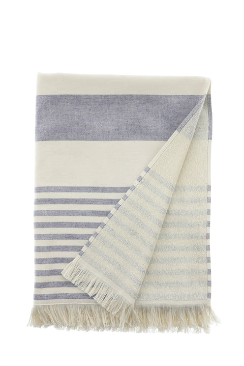 Light Navy Blue Cotton Towel Bath Towel (100x180 cm)