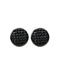 Black Round Stone Cufflinks