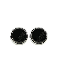 Black Round Stone Cufflinks