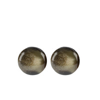 Black Round Stone Cufflinks