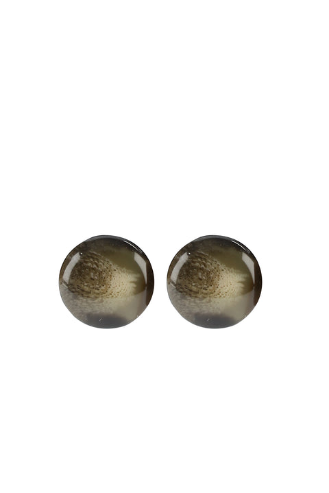Black Round Stone Cufflinks