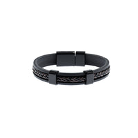 Black Leather Bracelet