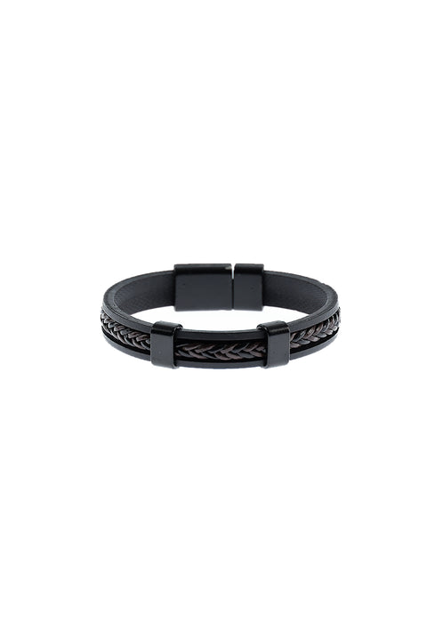 Black Leather Bracelet