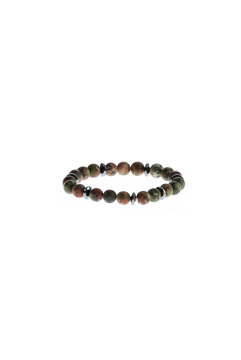 Medium Khaki Melange Natural Stone Bracelet