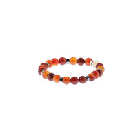 Medium Grey Melange Natural Stone Bracelet