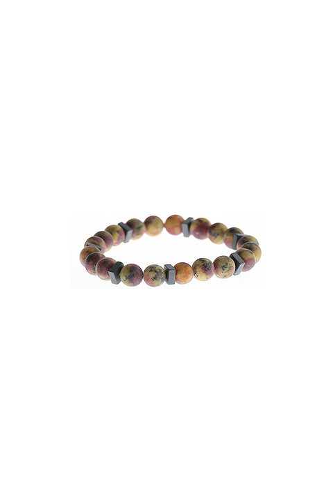 Light Burgundy Natural Stone Bracelet
