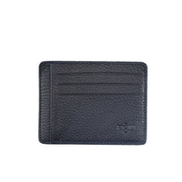Medium Navy Leather Card Holder