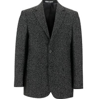 Black 6 Drop Regular Fit Patterned Wool Jacket