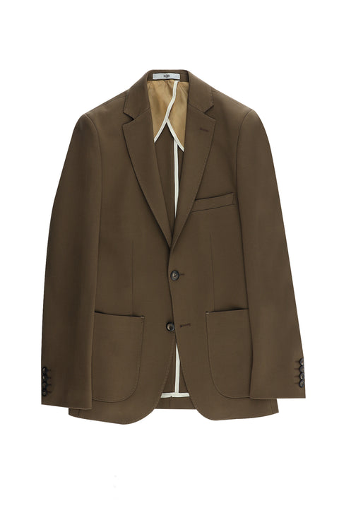 Light Brown 7 Drop Slim Fit Jacket