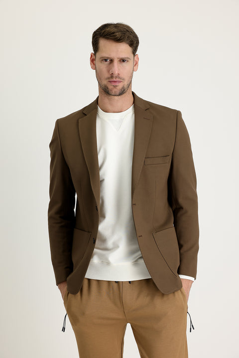 Medium Brown 6 Drop Regular Fit Standard Cut Jacket