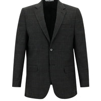 Siyah 6 Drop Regular Fit Standart Kesim Ekose Ceket