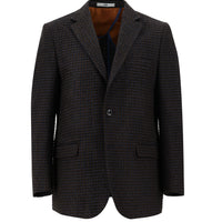 Orta Kahve 4 Drop Relaxed Fit Rahat Kesim Klasik Desenli Ceket