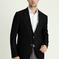 Black 8 Drop Muscle Fit Long Athletic Cut Patterned Sport Jacket