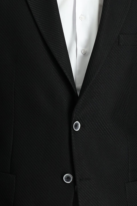 Black 8 Drop Muscle Fit Long Athletic Cut Patterned Sport Jacket