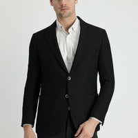 Black 7 Drop Slim Fit Patterned Sport Jacket