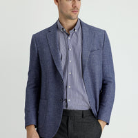 Blue 7 Drop Slim Fit Patterned Sport Jacket